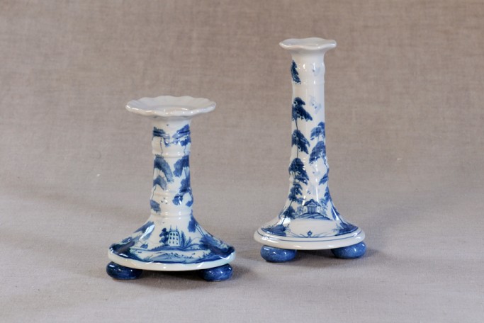 Church candlestick and candlestick in blue