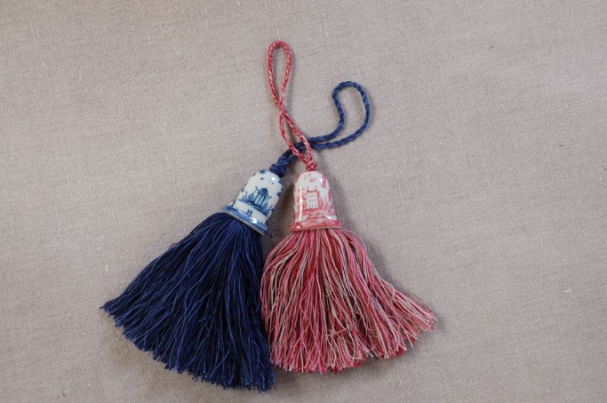 Fobs with tassels in Blue and Pink